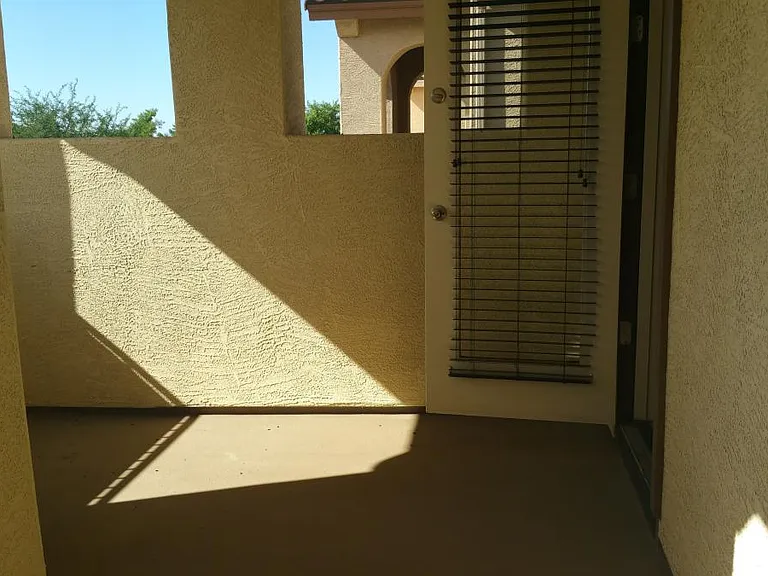 Covered balcony out of the master