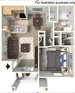 Floor plan Marina (Upper Unit)