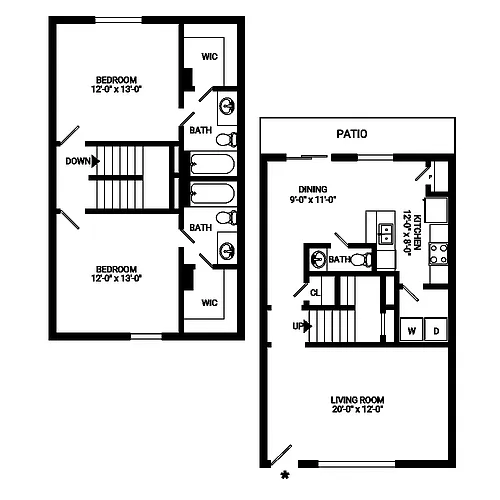 Floor plan Amber Townhome