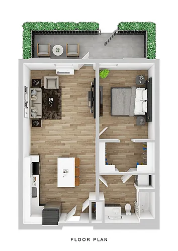 Floor plan Broadrock - 1 Bed A Medium Patio