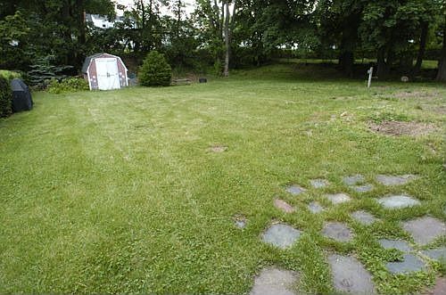 Veiw of back yard from back of house