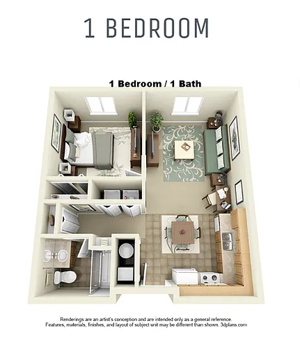 Floor plan 1X1