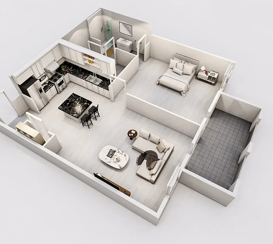 Floor plan 1 Bedroom
