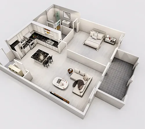 Floor plan 1 Bedroom