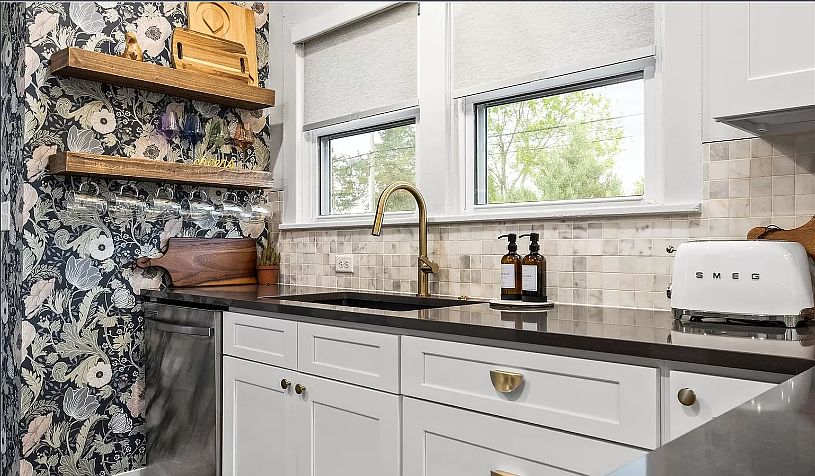 Kitchen open to dinning and living room