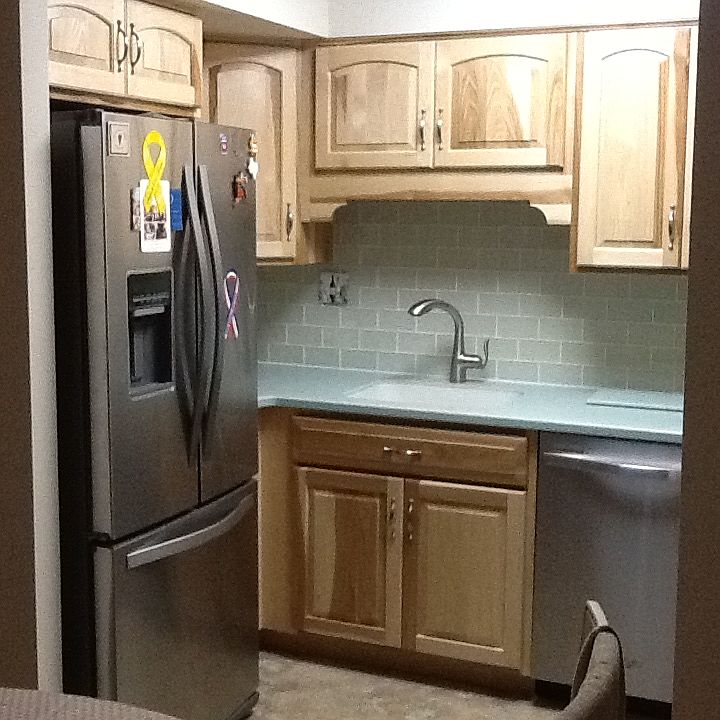 Subway tile back splash