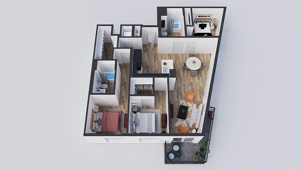 Floor plan 3 Bedroom D2