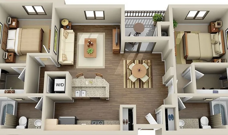 Montecito - Los Arroyos - 2 Beds - 2 Baths - 1018 Sq. ft.