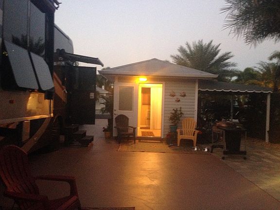 Golf cart port and new grill