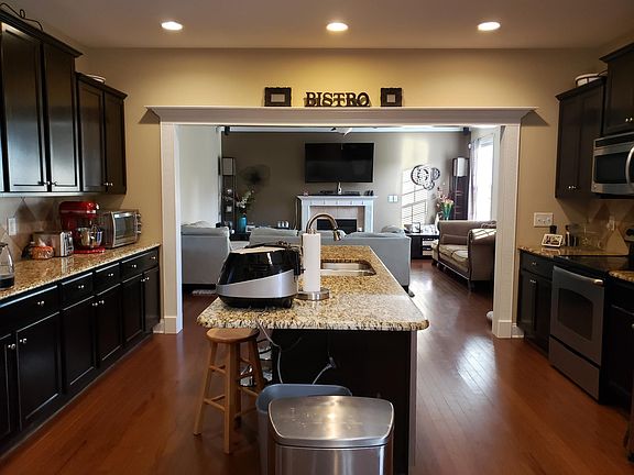 View from the kitchen dining area.