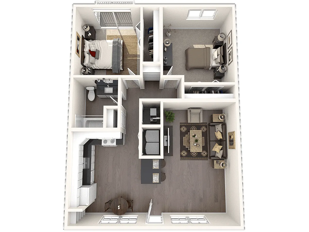 Floor plan Renovated 2 x 1
