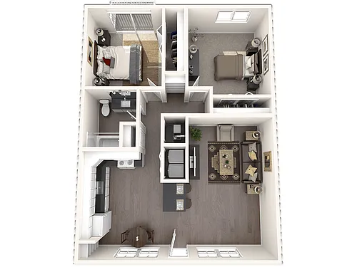 Floor plan Renovated 2 x 1