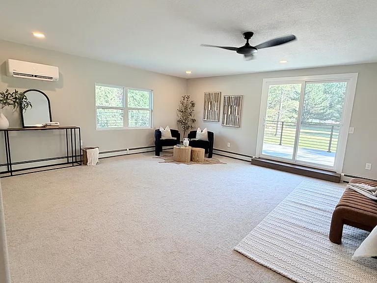 Spacious primary bedroom