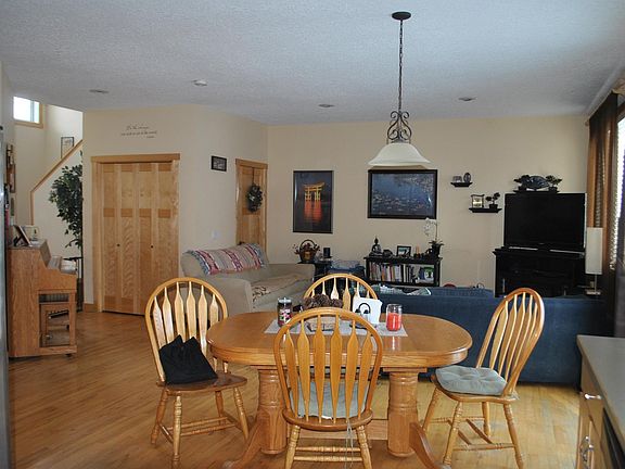 Dining area and living room