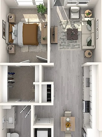 1 Bedroom, 1 Bath 1 Bedroom, 1 Bath