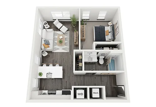 Floor plan Vogue - One Bedroom/One Bathroom