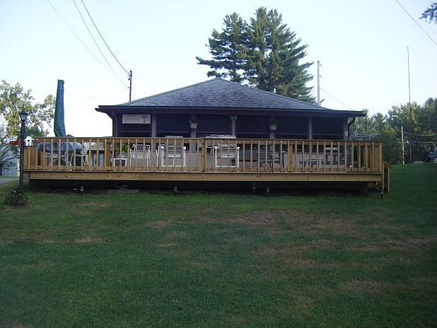 huge deck and nice lawn