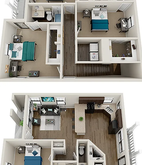 4x4.5 Floor Plan - The Collective at Clemson