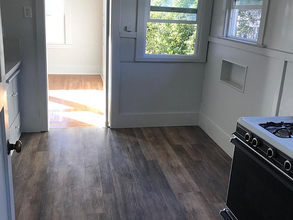 View of the kitchen, looking toward the living room