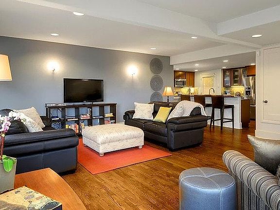 Large family room with fireplace