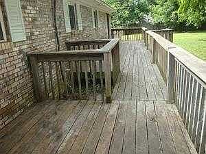 Extensive deck at back of house