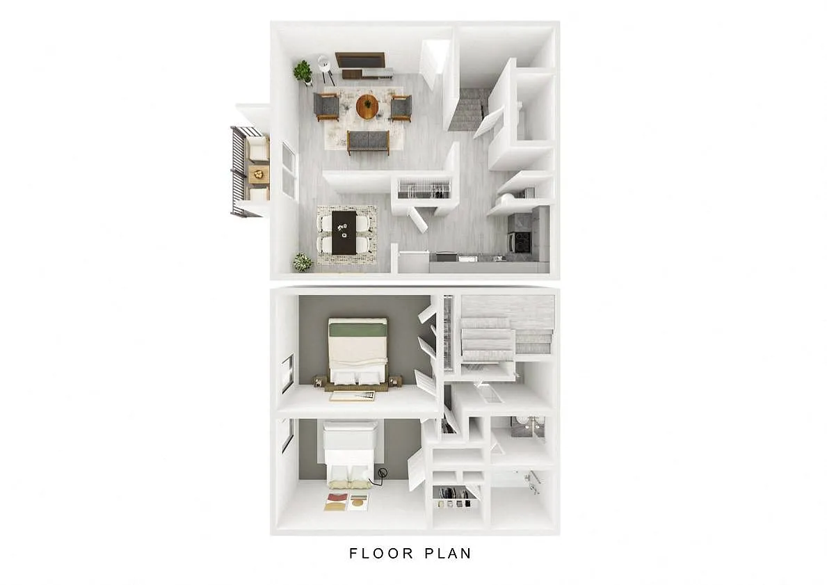 Floor plan Two Bedroom Townhome