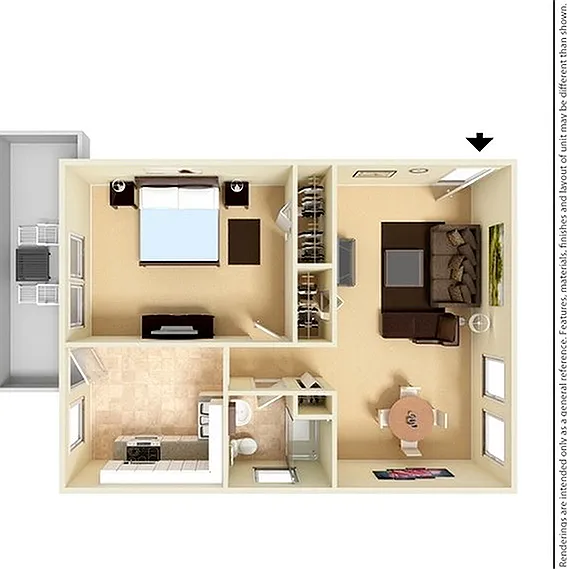 ChestnutRun 1BD 1Bath 715sqft- ChestnutRun 1BD 1Bath 715sqft-