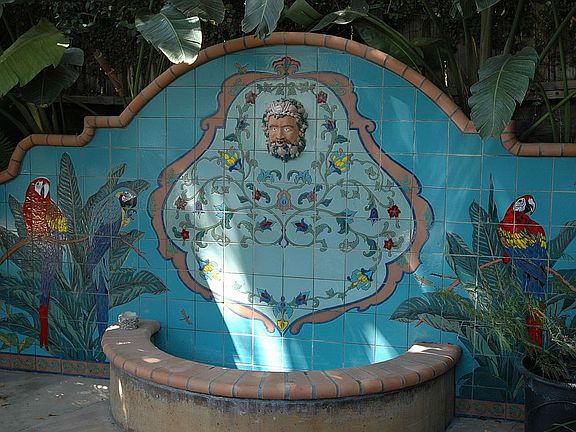 malibu tile style fountain