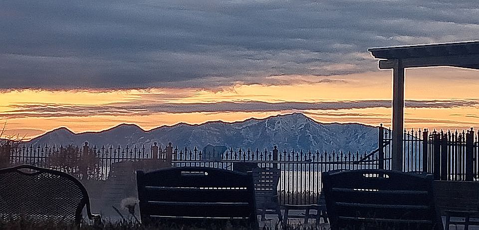 Mountain view from hot tub