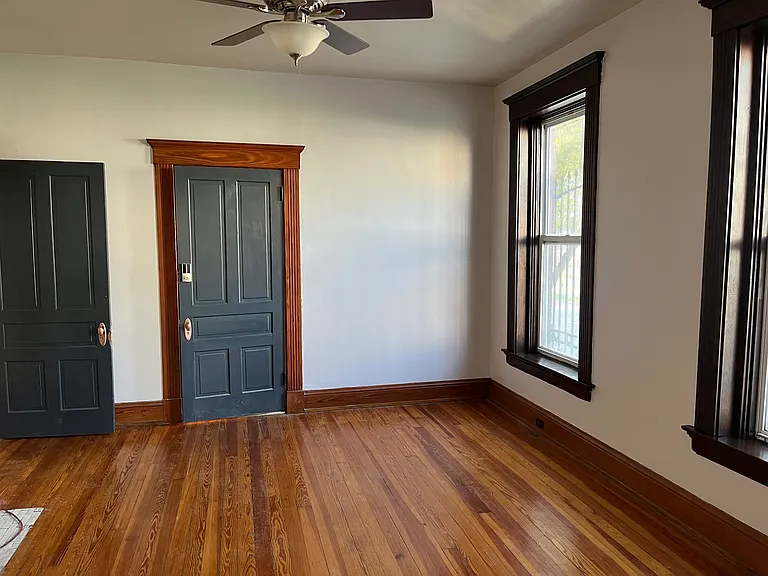 View of the entry door.