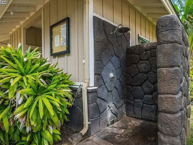 Outdoor pool shower