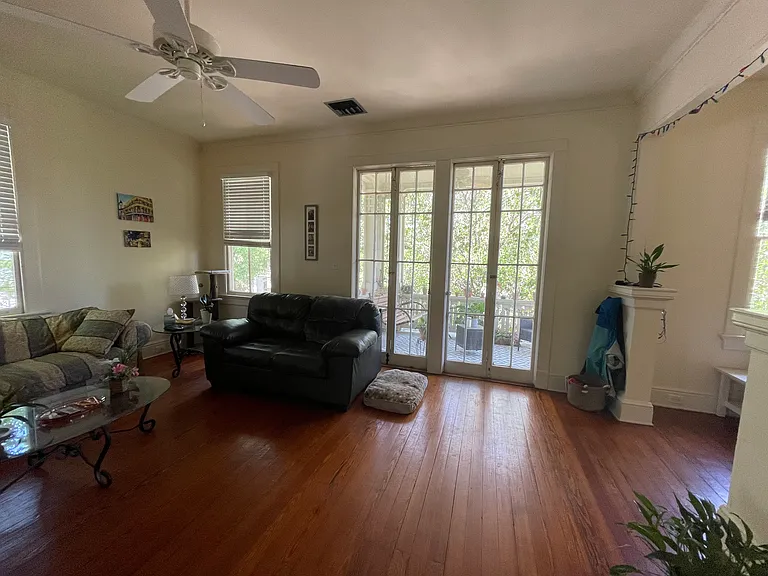 Living room looking towards balcony