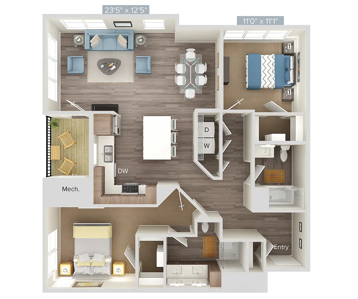 Floor plan B7-301-309