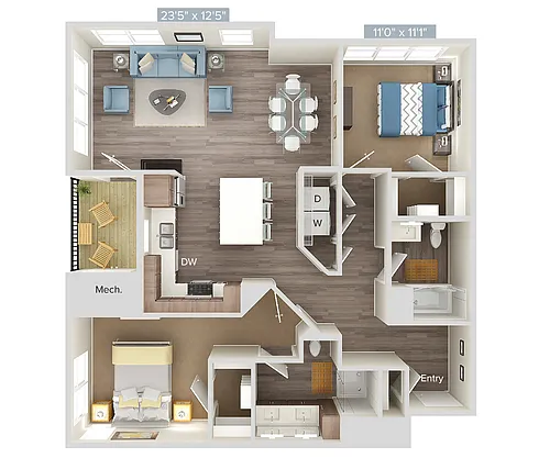 Floor plan B7-301-309