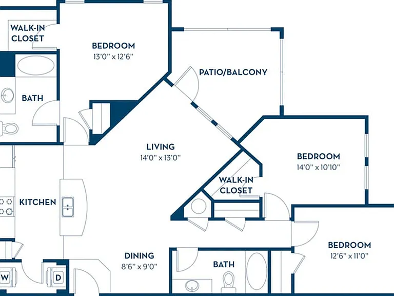 3 Bedroom | 2 Bath | 1382 SF 3 Bedroom | 2 Bath | 1382 SF