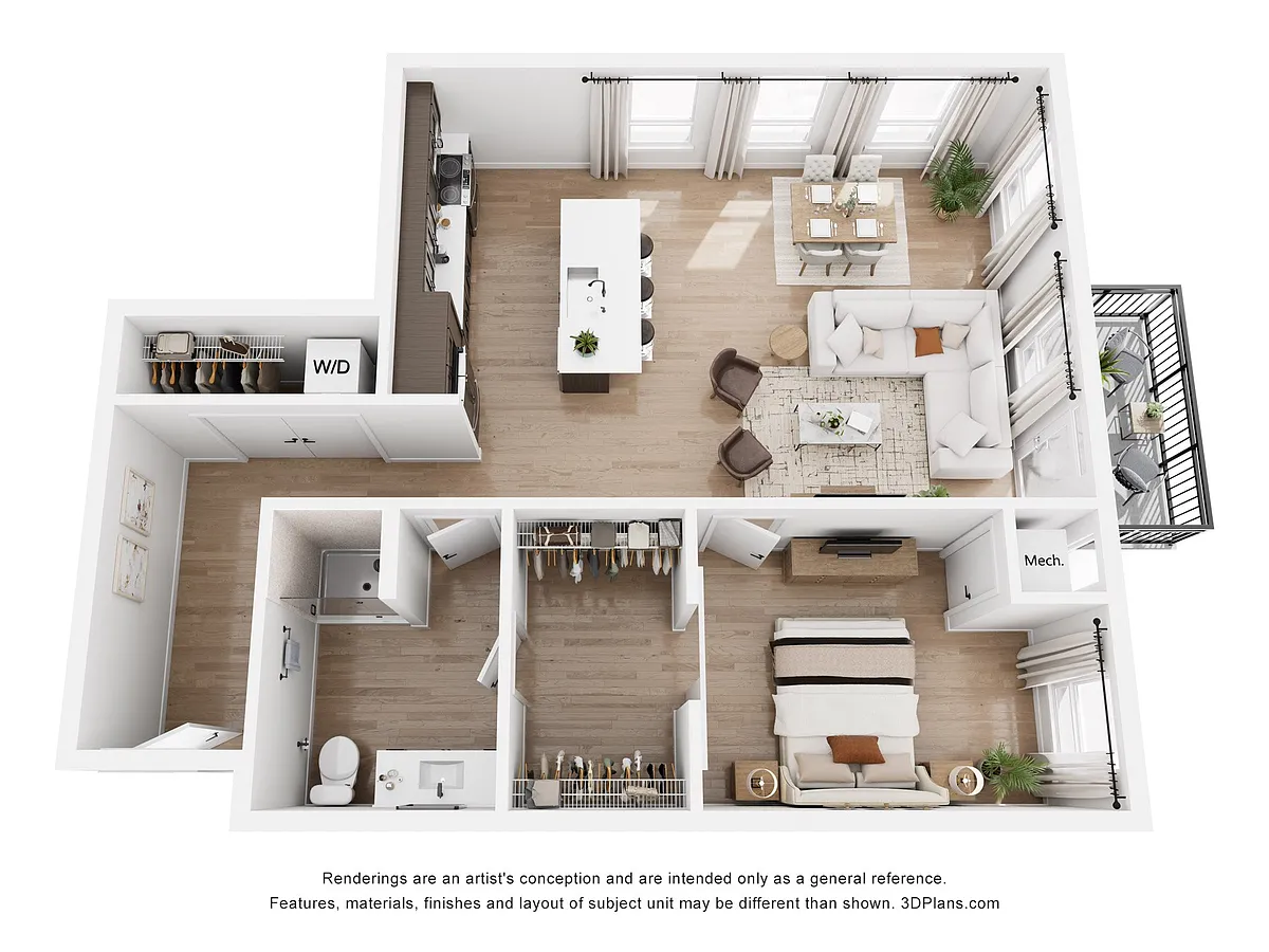 Floor plan 1 Bedroom C8
