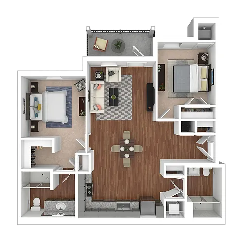 Floor plan Two Bedroom