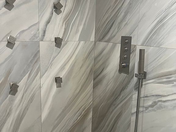 Multiple water fixtures for a spa like experience