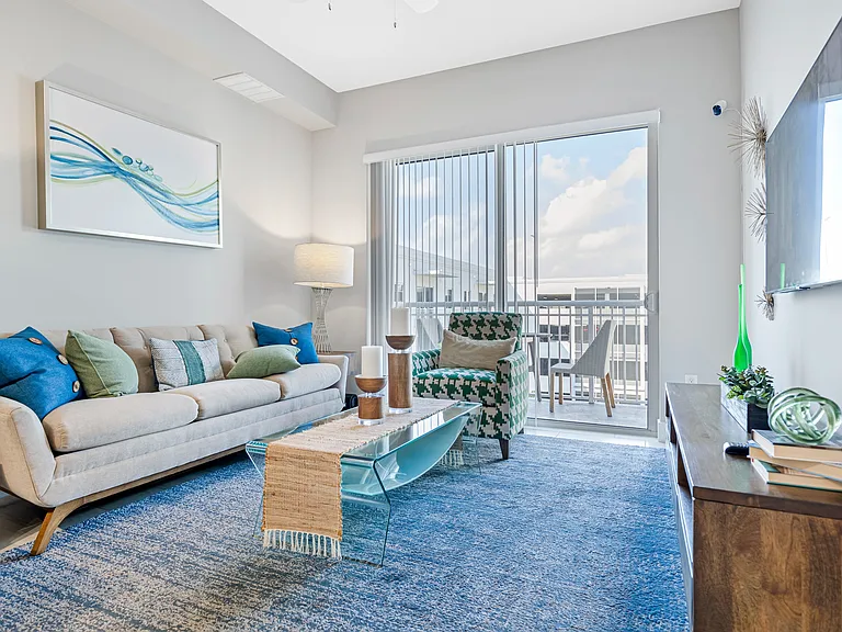 Furnished open concept apartment in Boca Raton Florida.