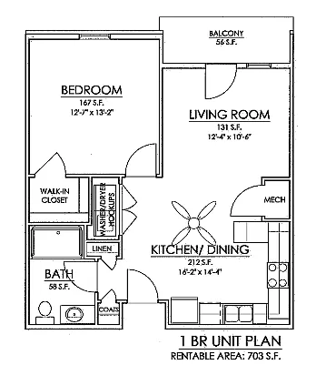 Floor plan 1 Bedroom