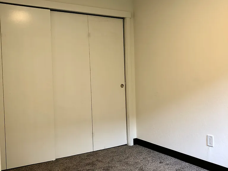 West bedroom view of closet