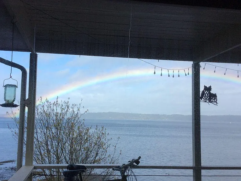 Rainbow photo taken off deck.