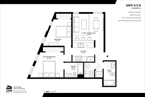 Floor plan 2BR 2Bath