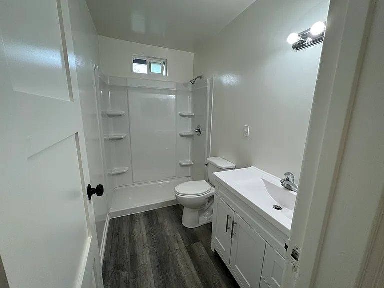 Everything is new in the bathroom.