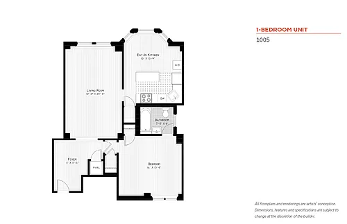 Floor plan One Bedroom