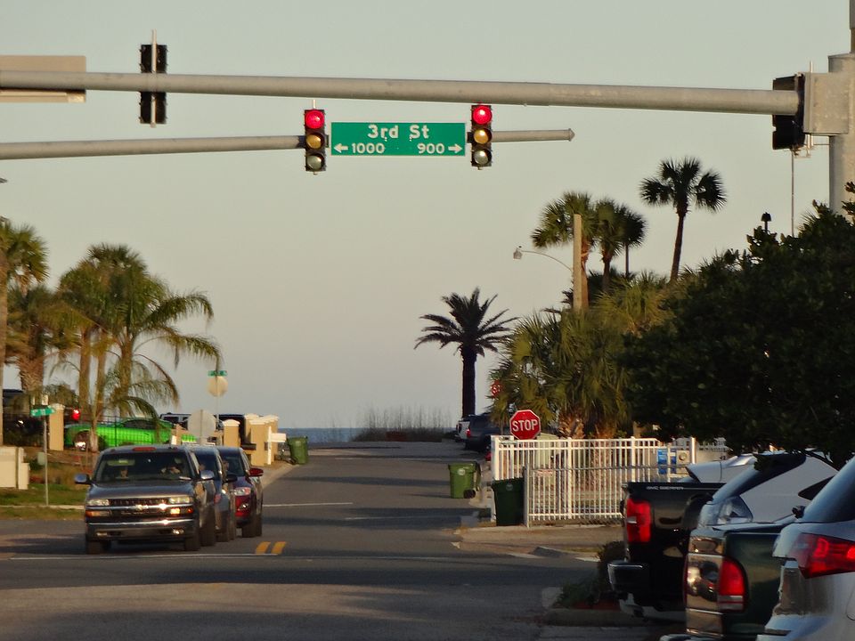 View of beach from driveway