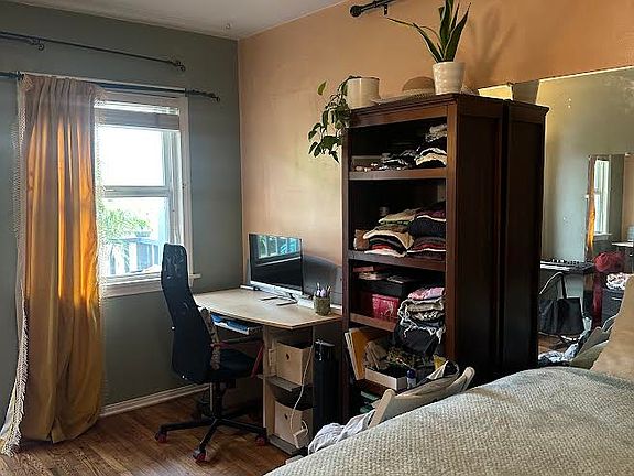 This is the current look so the shelves, desk and bed are there