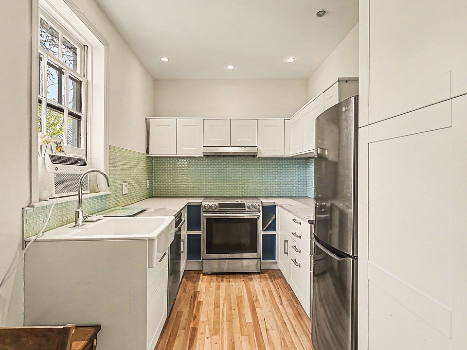 Kitchen with new stainless steel appliances