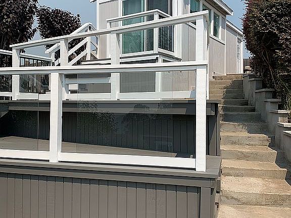 Detached office deck view