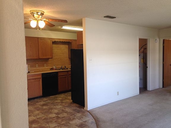 Living area, looking into kitchen.